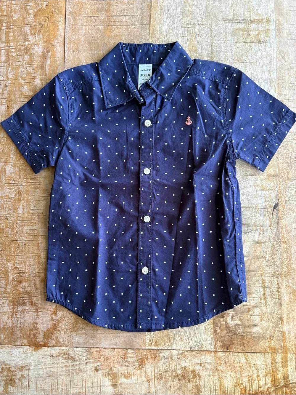 NWOT Carter's Boys Navy Button-Down 3t